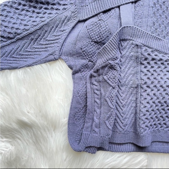 Shopbop Sokie Collective Tank Sweater Long Sleeve Purplish Blue Large NWT - Picture 10 of 13